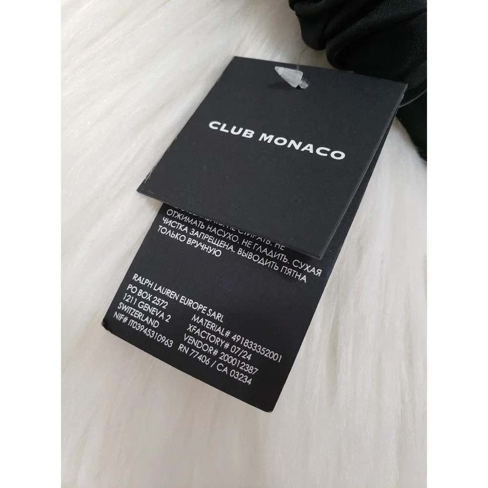 NEW Club Monaco Black rouched chunky thick scrunch headband